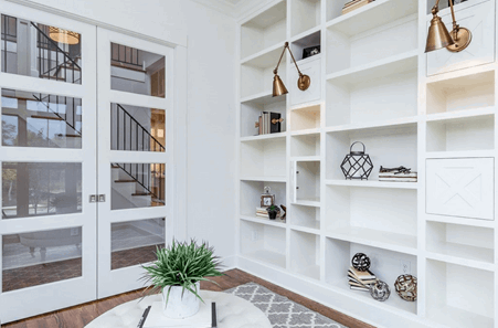 home office with storage
