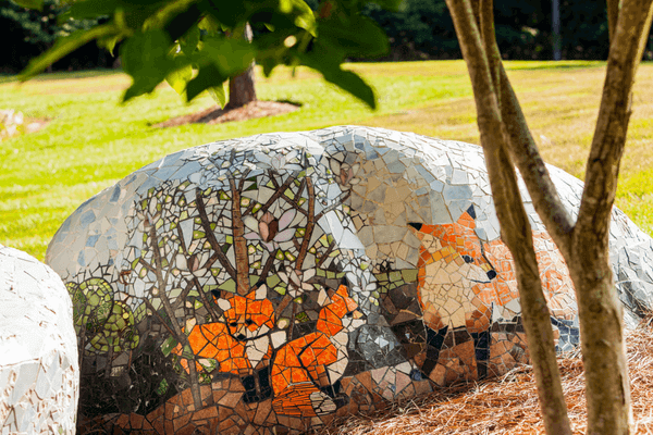 painted boulders art in Briar Chapel