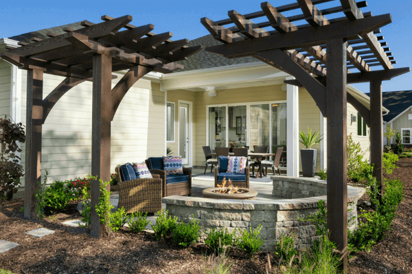 backyard patio and dining area