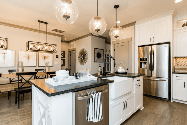 model home kitchen