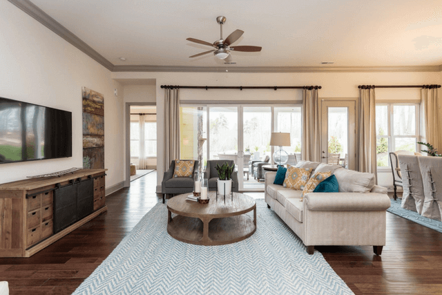 model home living room