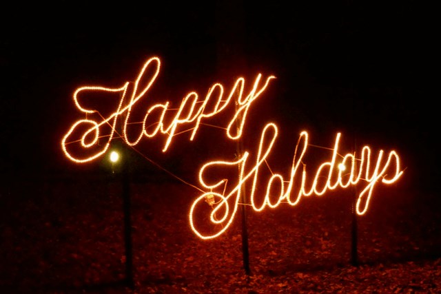 Happy Holidays sign