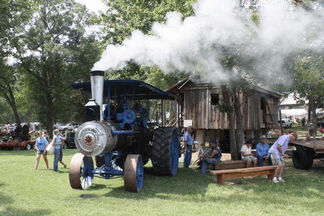 Steam engine train at Farmers Market