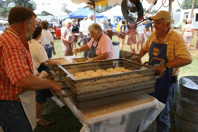 cooking treats at farmers market