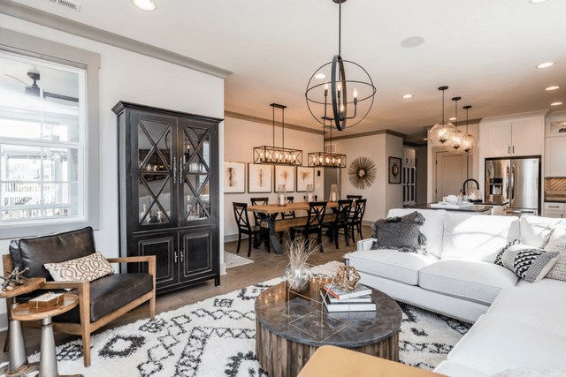 Open concept floorplan from Saussy Burbank, Briar Chapel