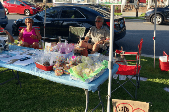 Vendor table at event