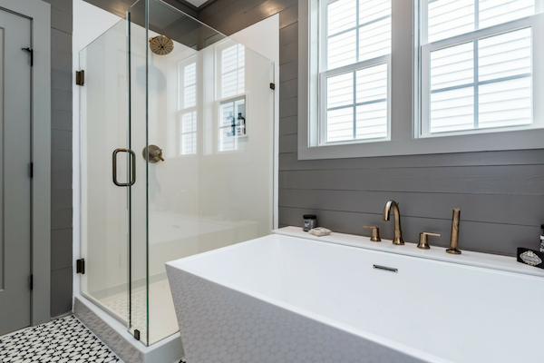 Shower and Tub in Garman Homes Master Bath