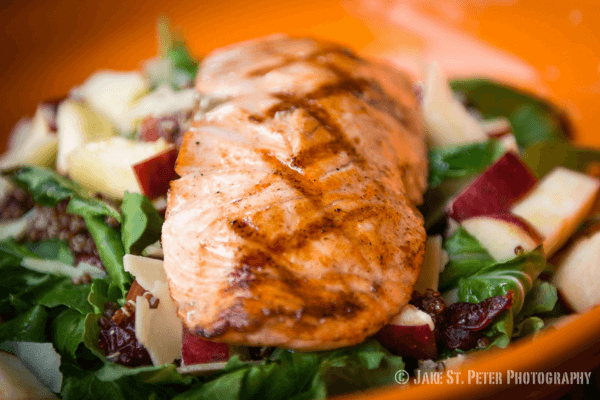 plate of grilled salmon