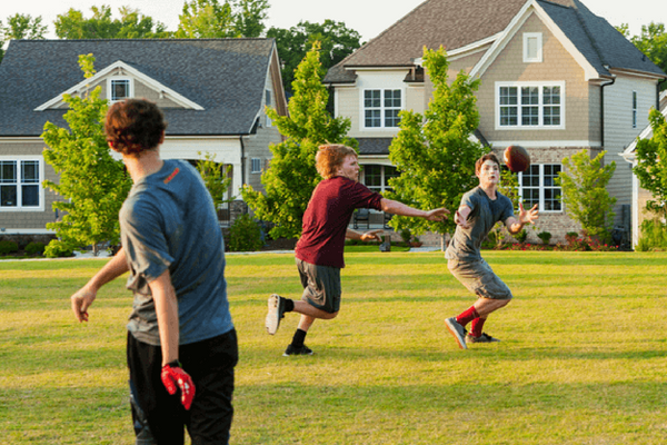 kids playing outside in park