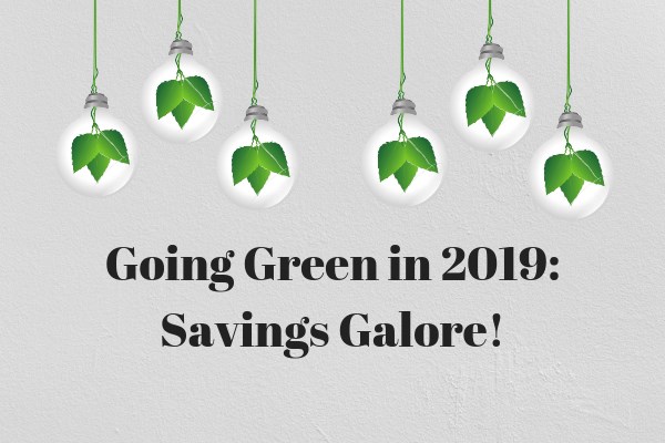 Going Green in 2019 sign