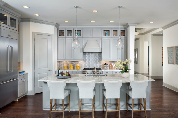 Kitchen space of model home