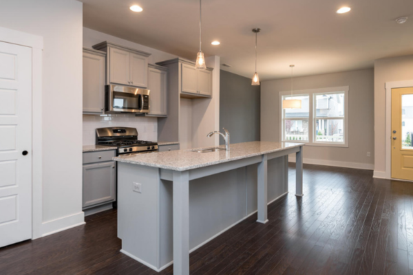 kitchen space in model home