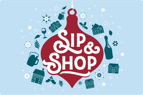 sip and shop sign