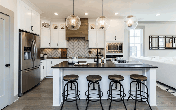 Kitchen space in Garman Homes model