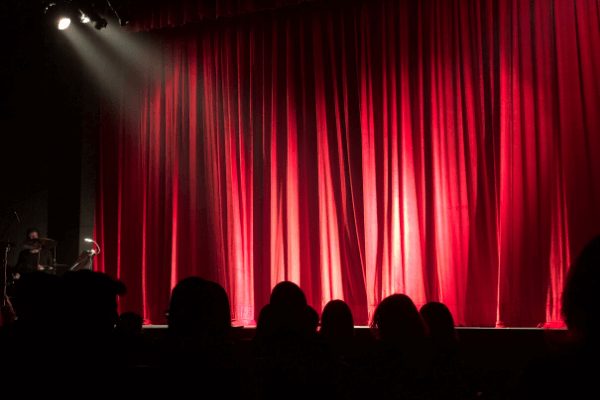 Theater stage and curtains