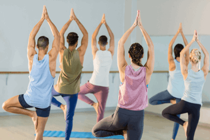 group yoga class