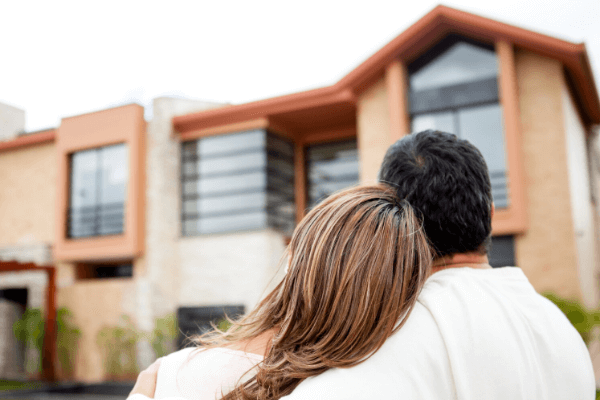 couple looking at new home