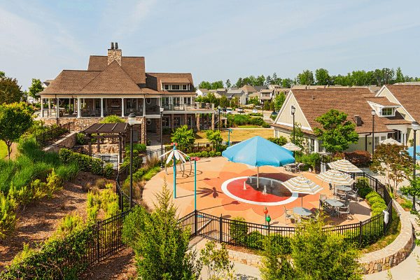 overhead view of Briar Chapel clubhouse