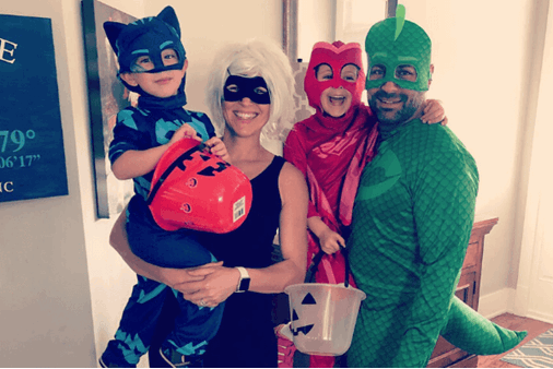 Rosso family in costume