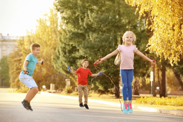 Kids doing crossfit in Briar Chapel park