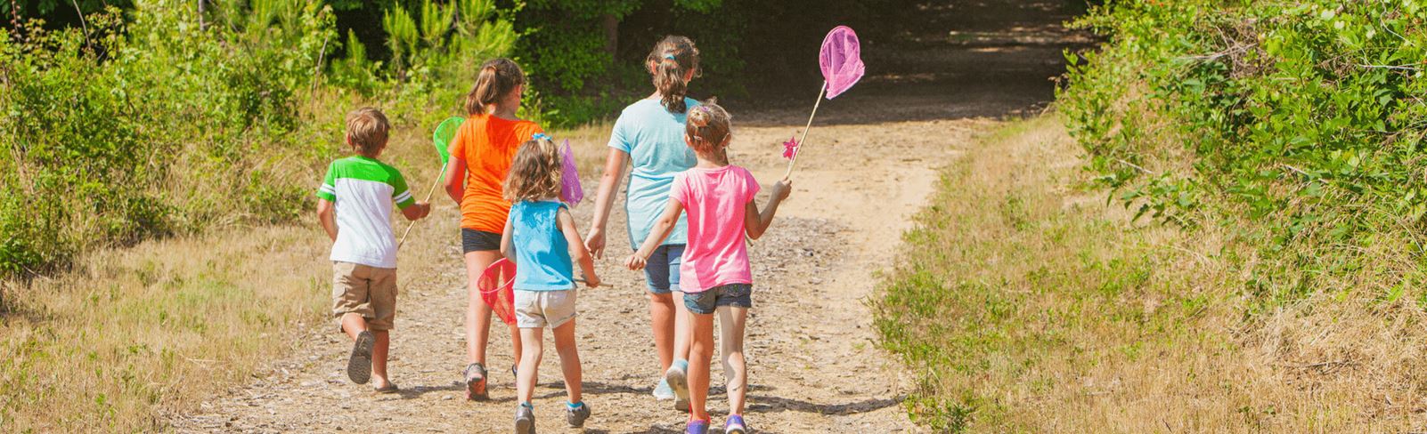 Kids on trail in Briar Chapel