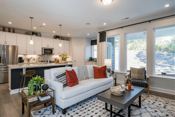 Interior of David Weekley Townhome Model